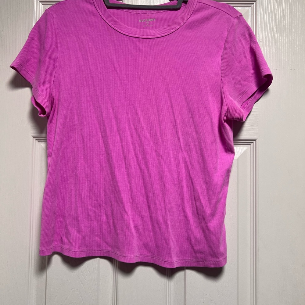Old Navy Women's Vibrant Pink Short Sleeve Tee
